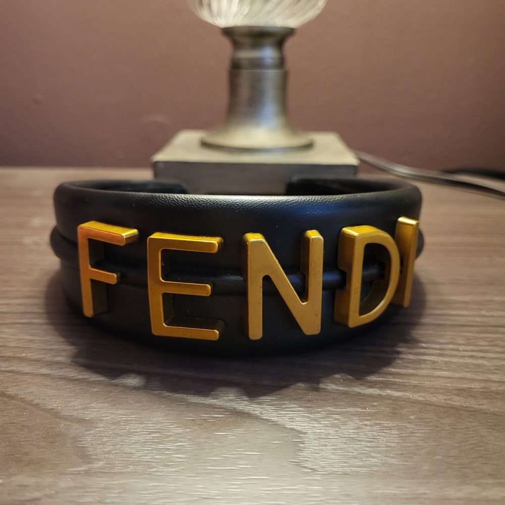 Fendi Black and Gold Headband